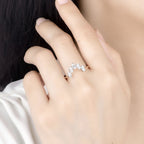 Aurore Oval Moissanite Ring – white gold option