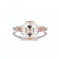 Diamant Asscher Moissanite Ring – asscher cut moissanite in solid gold by Lunara
