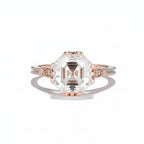 Diamant Asscher Moissanite Ring – asscher cut moissanite in solid gold by Lunara