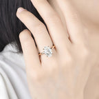 Opale Oval Moissanite Ring – yellow gold option