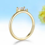Coussin Oval Moissanite Ring – worn on hand