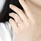 Cercle Étoilé 1CTW Moissanite Band Ring – stacked with other rings