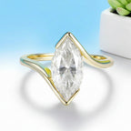 Aurore Marquise Moissanite Ring – rose gold variant