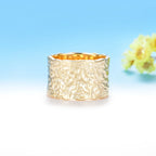 Martelé Hammered Gold Band Ring – texture detail of hammered surface