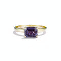 Arc-en-Ciel Alexandrite Emerald Ring – colour-changing alexandrite emerald cut in solid gold by Lunara