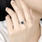 Velours Gris OMC Cushion Ring – rose gold variant