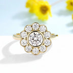 Éclat Solitaire Moissanite Ring – yellow gold option